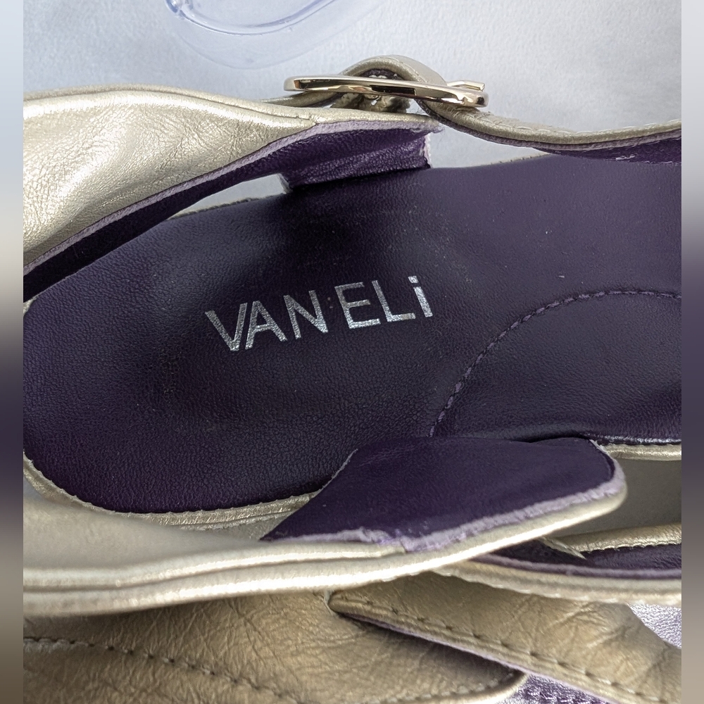 ☘️Vaneli Mary Jane Gladiator Peep Toe T-Strap Sandal Women's Size 10N - Picture 13 of 14